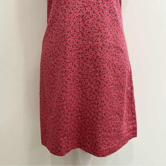 Vintage Y2K J.Crew Ditsy Floral Open Back Halter Dress Pink Summer Size 4 - Picture 6 of 10